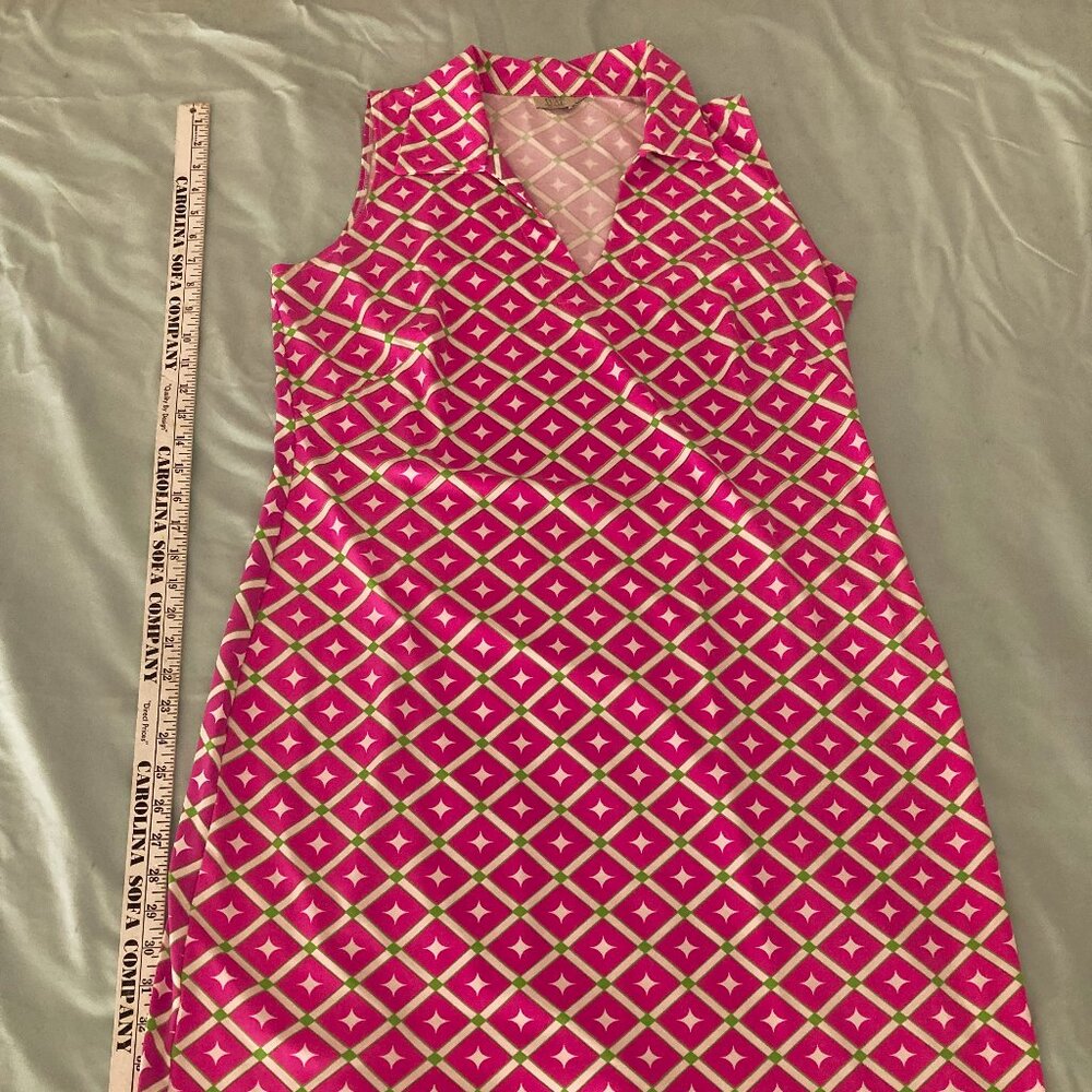 Katherine Way sleeveless v-neck dress with collar